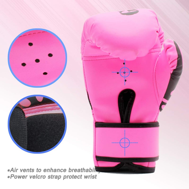 GROOFOO Kids Boxing Gloves 6oz Punching Gloves for Kids Youth Traning Gloves for Punching Bag Kickboxing Sparring Muay Thai MMA Fight Gloves - Image 5